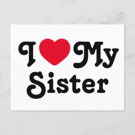 Ich Liebe meine Schwester Feiertagspostkarte