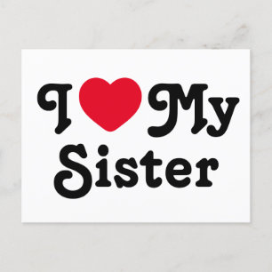 Ich Liebe meine Schwester Feiertagspostkarte