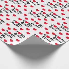 Ich Liebe meine Schwester Geschenkpapier