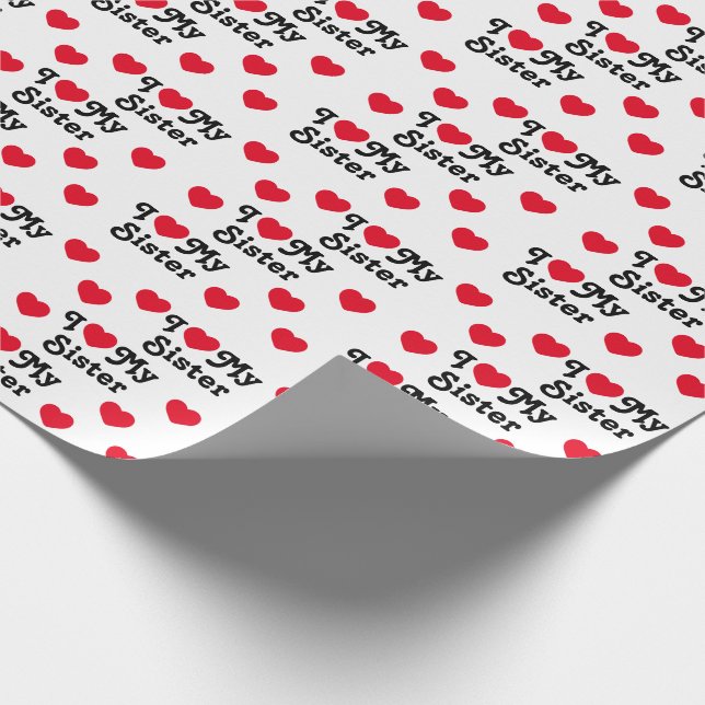 Ich Liebe meine Schwester Geschenkpapier (Ecke)