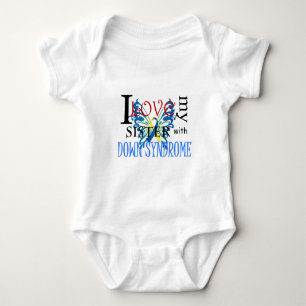 Ich Liebe meine Schwester mit Down-Syndrom Baby Strampler