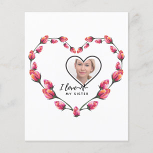 Ich liebe meine SCHWESTER - Personalisiertes Gesch Flyer