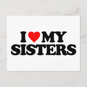ICH LIEBE MEINE SCHWESTER POSTKARTE