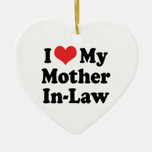 Ich Liebe meine Schwiegermutter Keramikornament