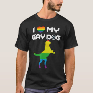 Ich Liebe meine schwulen Hunde Rainbow Pride LGBT  T-Shirt