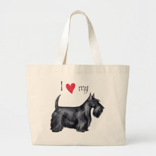Ich Liebe meine Scottie Jumbo Stoffbeutel