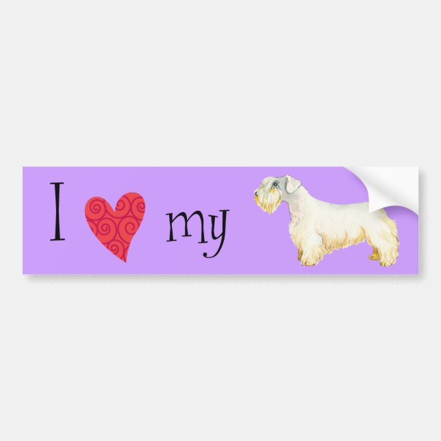 Ich Liebe meine Sealyham Terrier Autoaufkleber (Vorne)