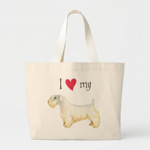 Ich Liebe meine Sealyham Terrier Große Tote Tasche