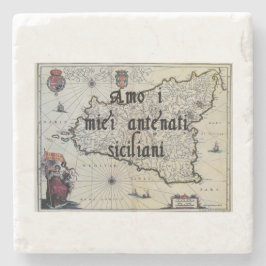 Ich Liebe meine sizilianischen Vorfahren | Zollrec Steinuntersetzer