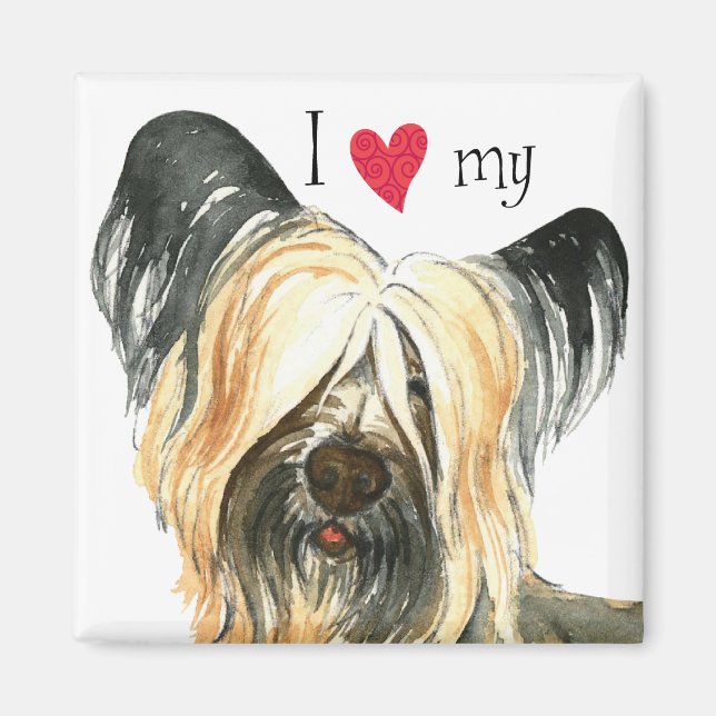 Ich Liebe meine Skye Terrier Magnet (Vorne)