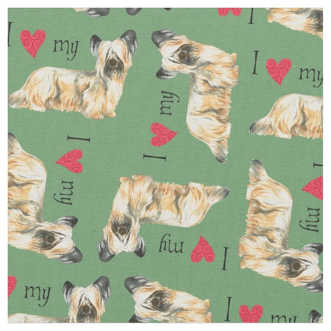 Ich Liebe meine Skye Terrier Stoff (Nahaufnahme)