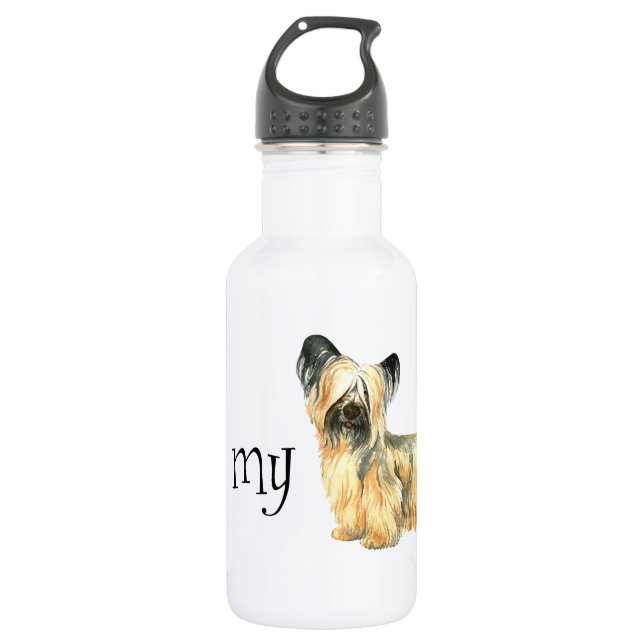 Ich Liebe meine Skye Terrier Trinkflasche (Vorderseite)