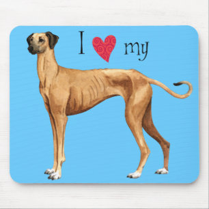 Ich Liebe meine Sloughi Mousepad