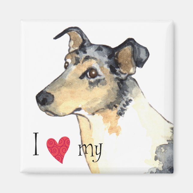 Ich Liebe meine Smooth Collie Magnet (Vorne)
