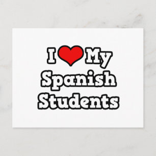 Ich Liebe meine Spanischschüler Postkarte