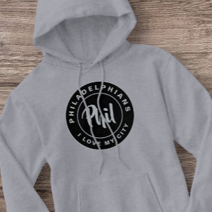Ich Liebe meine Stadt Philly Brotherly Retro Vinta Hoodie