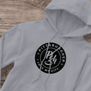 Ich Liebe meine Stadt Pittsburgh Pgh Yinzer Vintag Hoodie