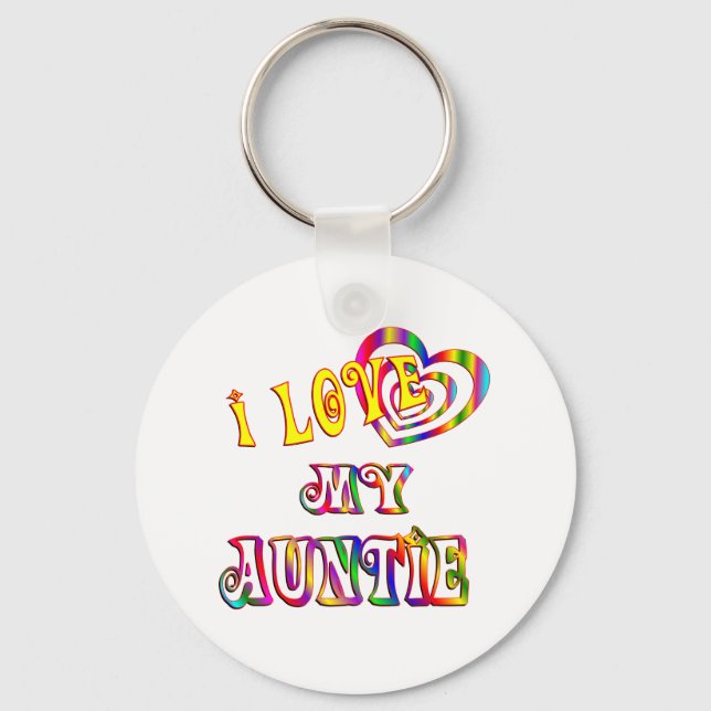 Ich Liebe meine Tante Schlüsselanhänger (Vorderseite)