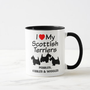 Ich Liebe meine Tasse "Drei Schottische Hunde"