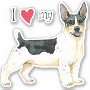 Ich Liebe meine Teddy Roosevelt Terrier Vinyl Stic Aufkleber