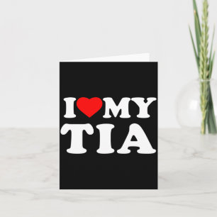 Ich liebe meine Tia Heart Familie Oma Langarm Karte