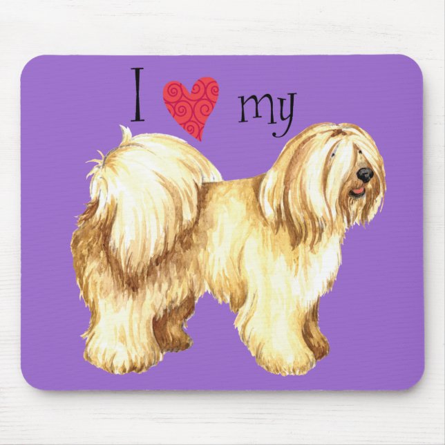 Ich Liebe meine tibetische Terrier Mousepad (Vorne)