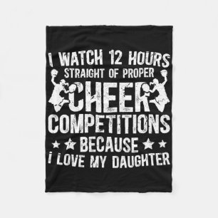 Ich liebe meine Tochter Cheer Dad einer Cheerleade Fleecedecke