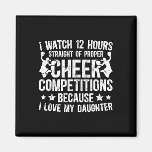 Ich liebe meine Tochter Cheer Dad einer Cheerleade Magnet