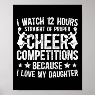 Ich liebe meine Tochter Cheer Dad einer Cheerleade Poster