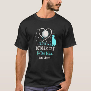 Ich liebe meine Toyger-Katze bis zum Mond Kätzchen T-Shirt