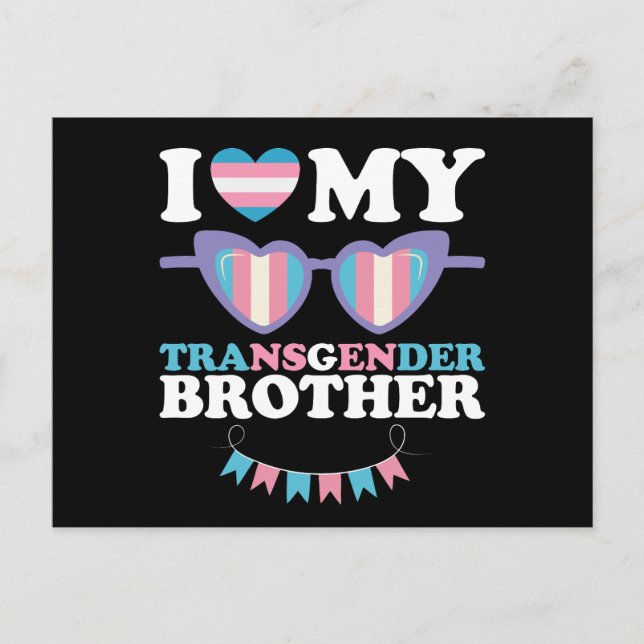 Ich Liebe meine Transgender-Brüderfamilie Trans LG Postkarte (Vorderseite)