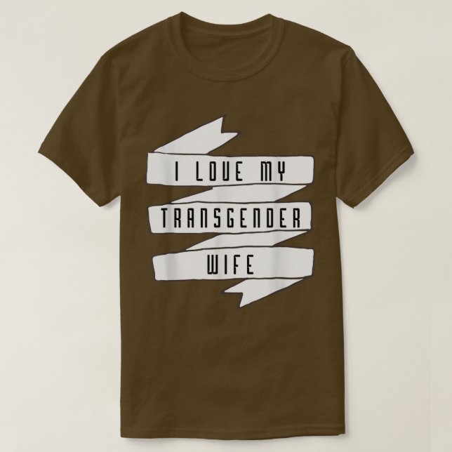 Ich Liebe meine Transgender-Ehefrau Trans Pride Aw T-Shirt (Design vorne)