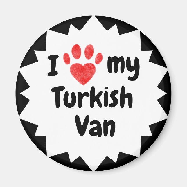 Ich Liebe meine Türkische Van Cat Magnet (Vorne)