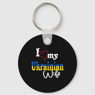 Ich liebe meine ukrainische Frau Künstlerisches De Schlüsselanhänger