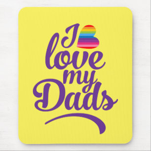 Ich Liebe meine Väter - LGBTQ Vatertagspass Mousepad