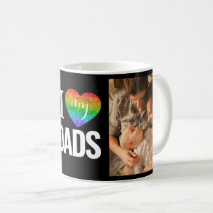 Ich Liebe meine Väter   Rainbow Heart Fathers Day  Kaffeetasse