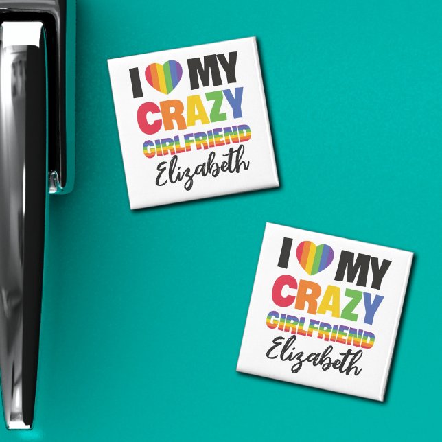 Ich Liebe meine verrückte Freundin irgendeinen Nam Magnet (Von Creator hochgeladen)