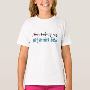 Ich Liebe, meine Vitamin-See-Blue-Typografie T-Shirt
