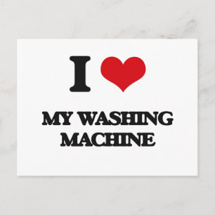 Ich Liebe meine Waschmaschine Postkarte