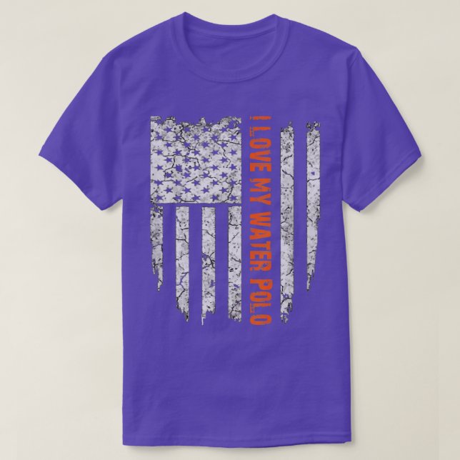Ich Liebe meine Water Polo American Flag (Design vorne)