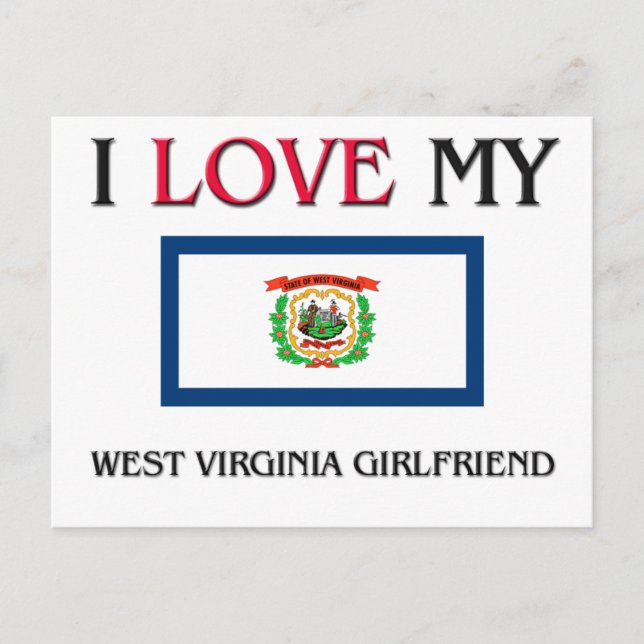 Ich Liebe Meine West Virginia-Freundin Postkarte (Vorderseite)