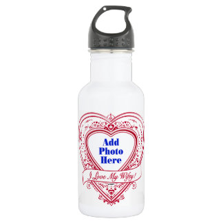 Ich Liebe meine Wifey! - Foto Rotes Herz Edelstahlflasche