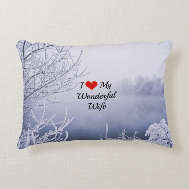 Ich Liebe meine wunderbare Ehefrau Zierkissen (Vorderseite)