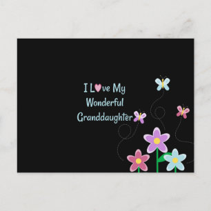 Ich Liebe meine wunderbare Enkelin Postkarte