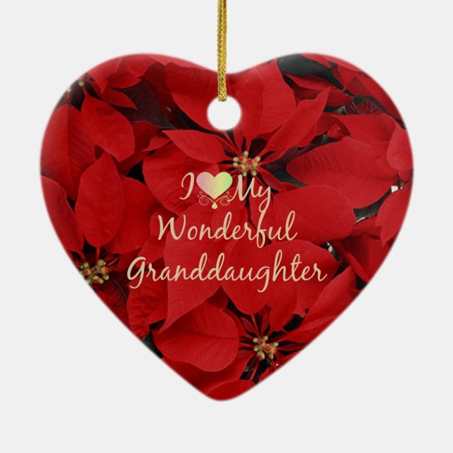 Ich Liebe meine wunderbare Enkeltochter, Weihnacht Keramik Ornament (Hinten)