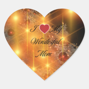 Ich Liebe meine wunderbare Mama Herz-Aufkleber