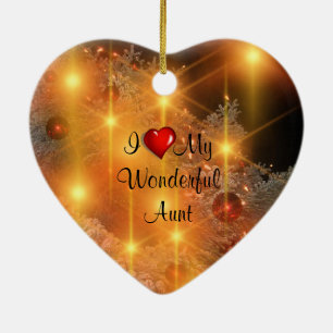 Ich liebe meine wundervolle Tante Keramik Ornament