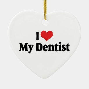 Ich Liebe meine Zahnarztdekoration Keramikornament