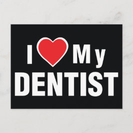 Ich Liebe meine Zahnarztpostkarte Postkarte