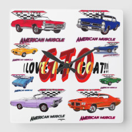 Ich Liebe meine Ziegenmauer Quadratische Wanduhr